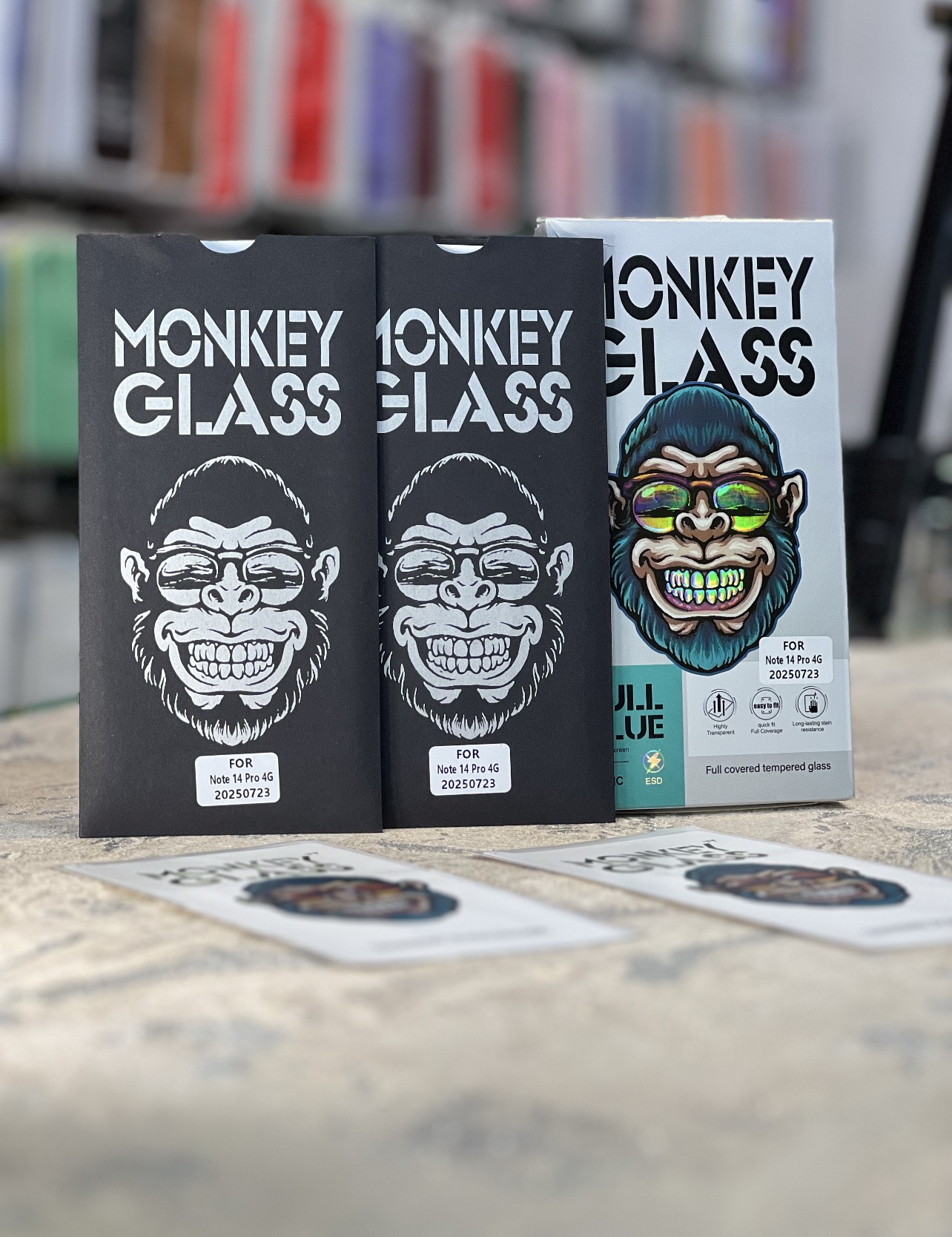 گلس شیشه ای ایج MONKEY GLASS EDGE سری آنتی استاتیک ANTI STATIC اورجینال مناسب برای گوشی شیائومی