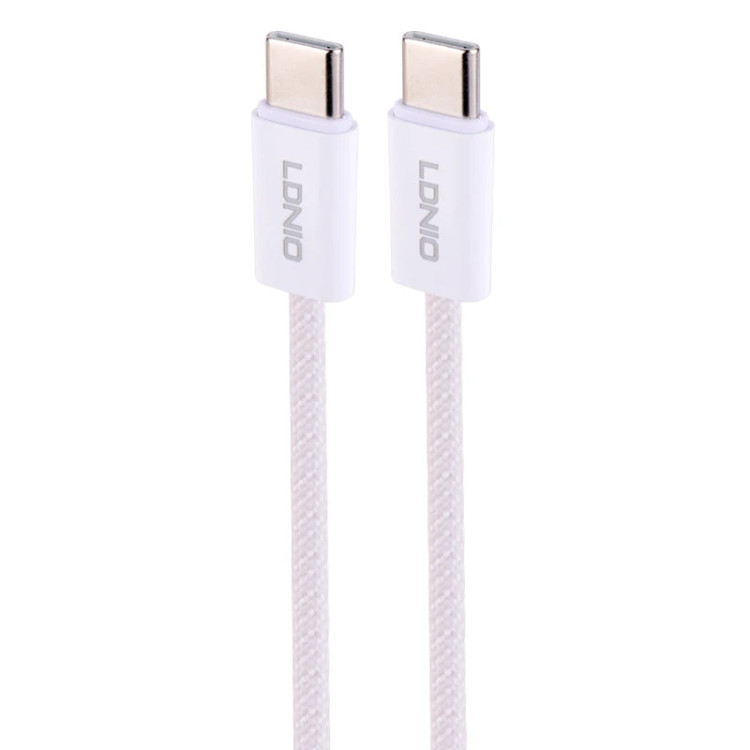 کابل شارژر دوسر تایپ سی USB-C به USB-C الدینیو 65 وات مدل LC901C طول 1 متر